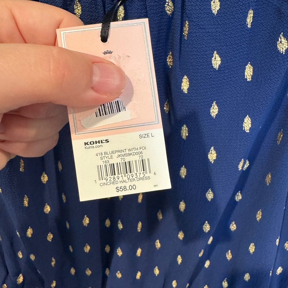 JUICY COUTURE tank dress with gold shimmer polka dots - Picture 7 of 14
